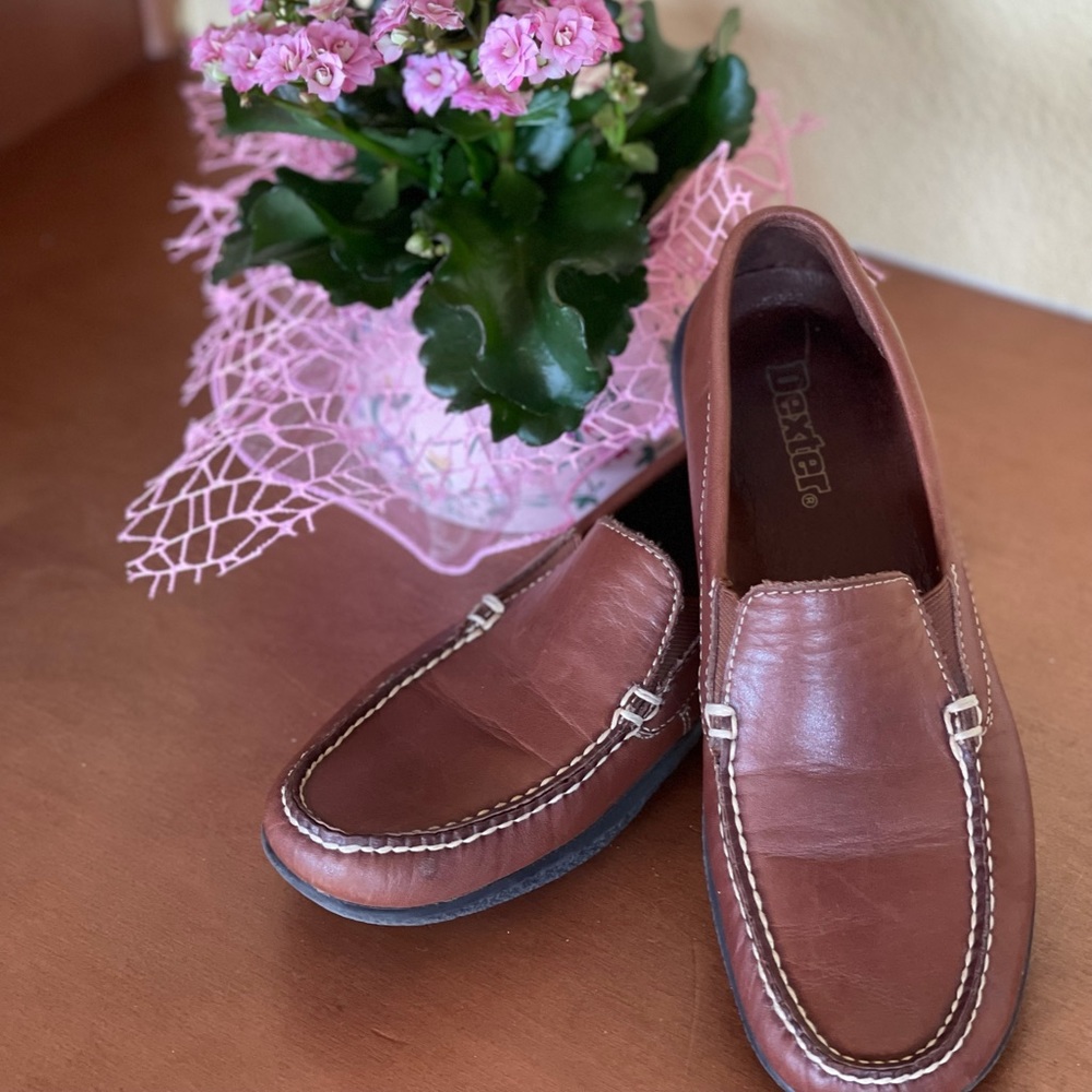 Dexter Brown Leather Loafer Size 8.5